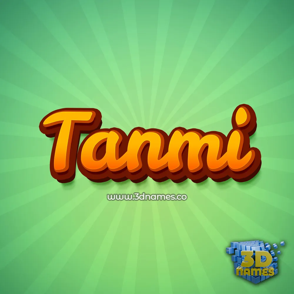 tanmi in Green Rays style - 3D name wallpaper