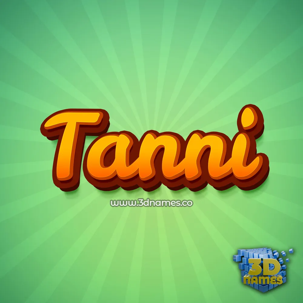 tanni in Green Rays style - 3D name wallpaper
