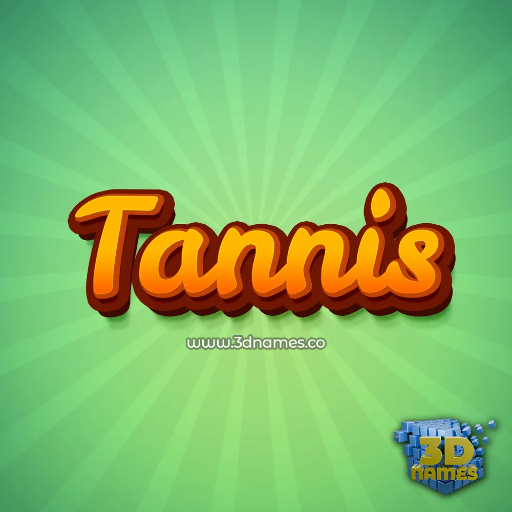 tannis in Green Rays style - 3D name wallpaper