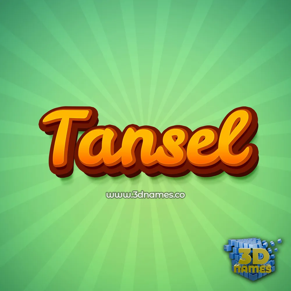 tansel in Green Rays style - 3D name wallpaper