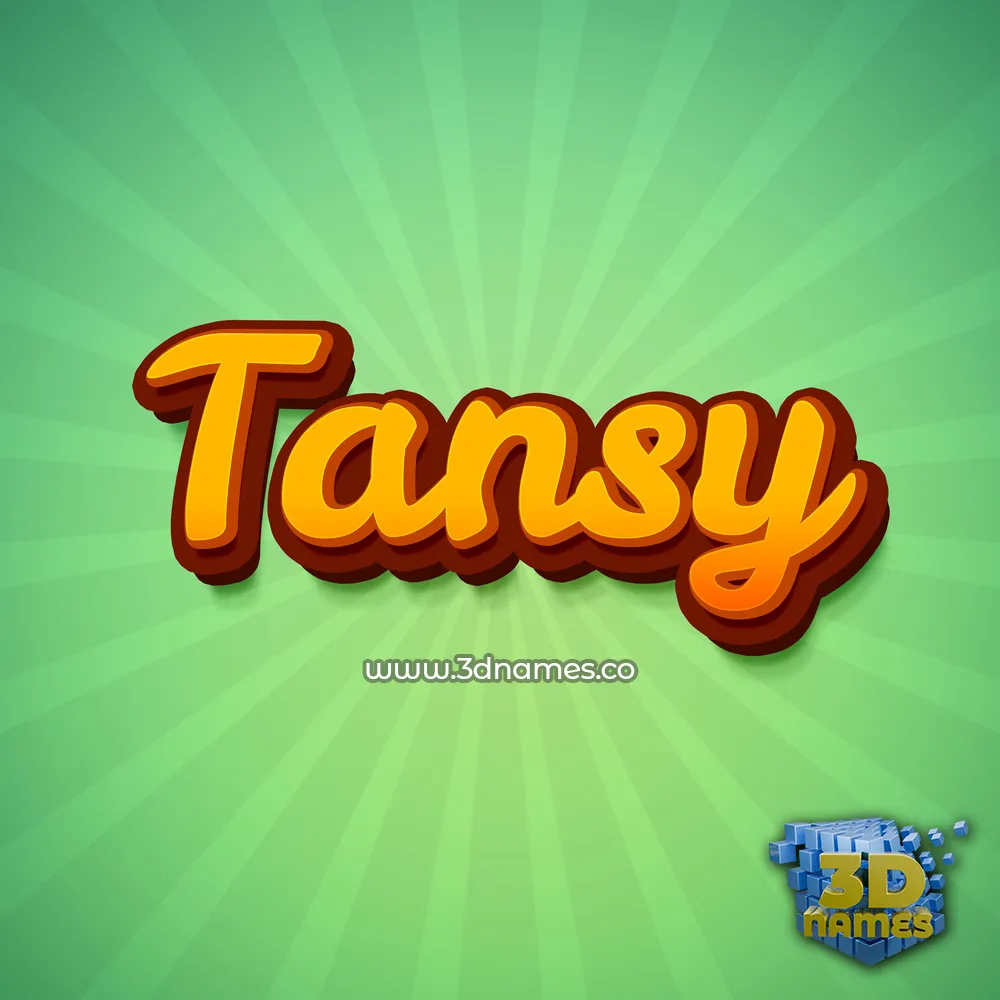 tansy in Green Rays style - 3D name wallpaper