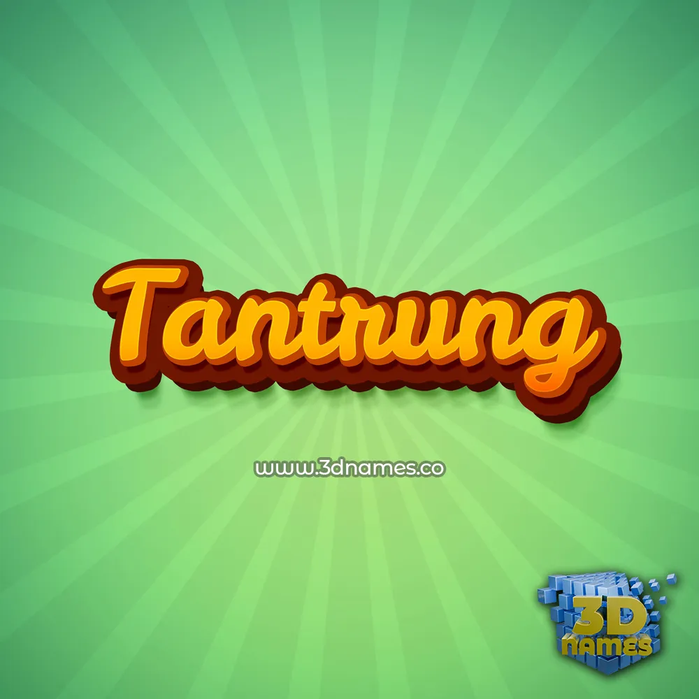 tantrung in Green Rays style - 3D name wallpaper