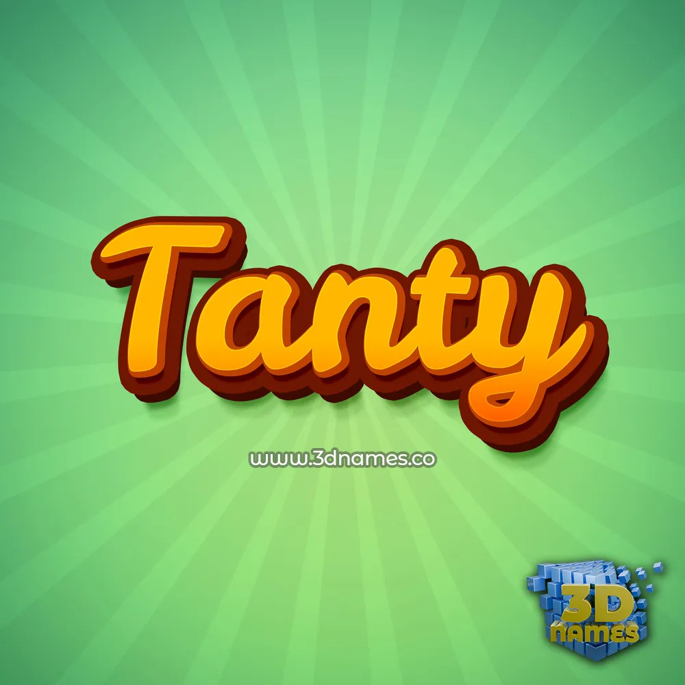 tanty in Green Rays style - 3D name wallpaper