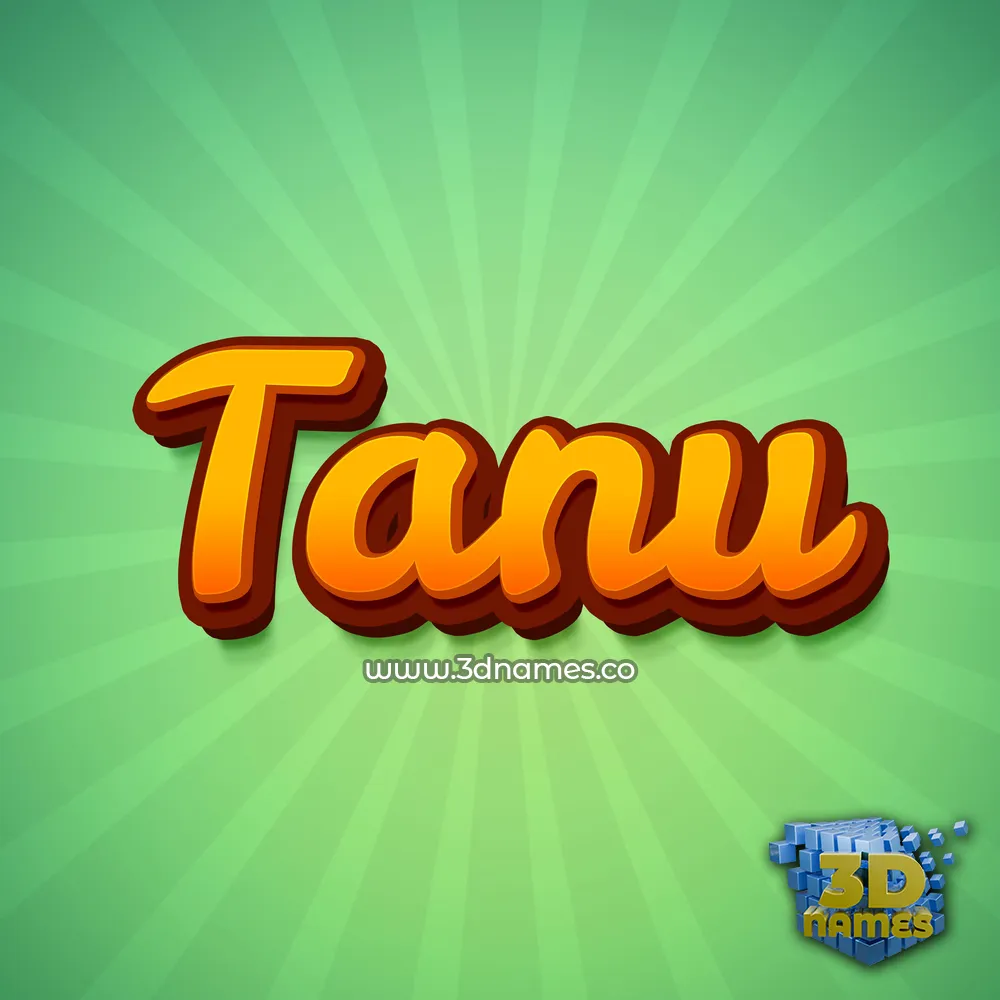 tanu in Green Rays style - 3D name wallpaper