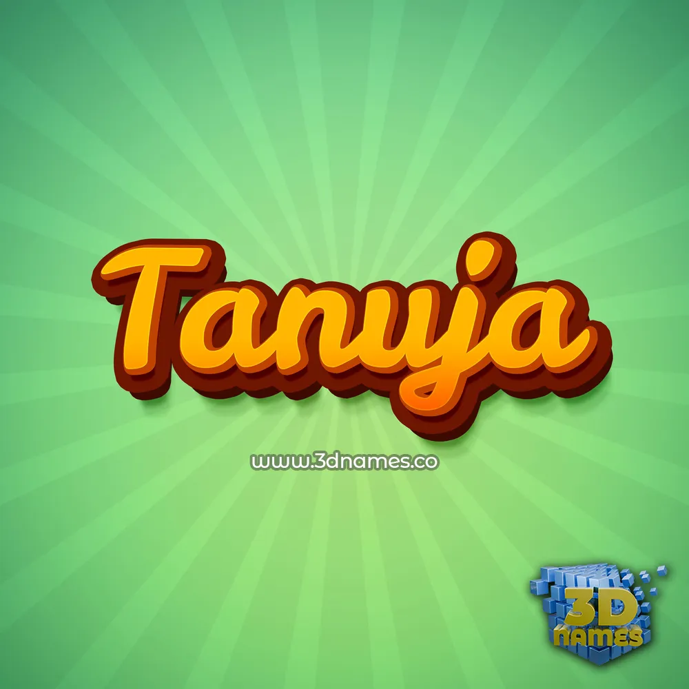 tanuja in Green Rays style - 3D name wallpaper