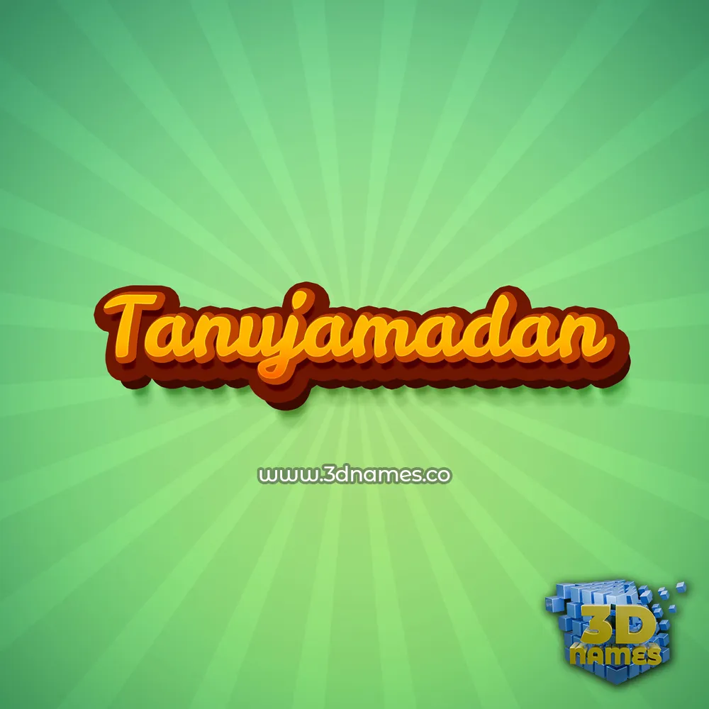 tanujamadan in Green Rays style - 3D name wallpaper