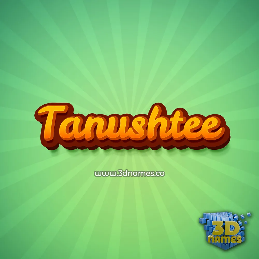 tanushtee in Green Rays style - 3D name wallpaper