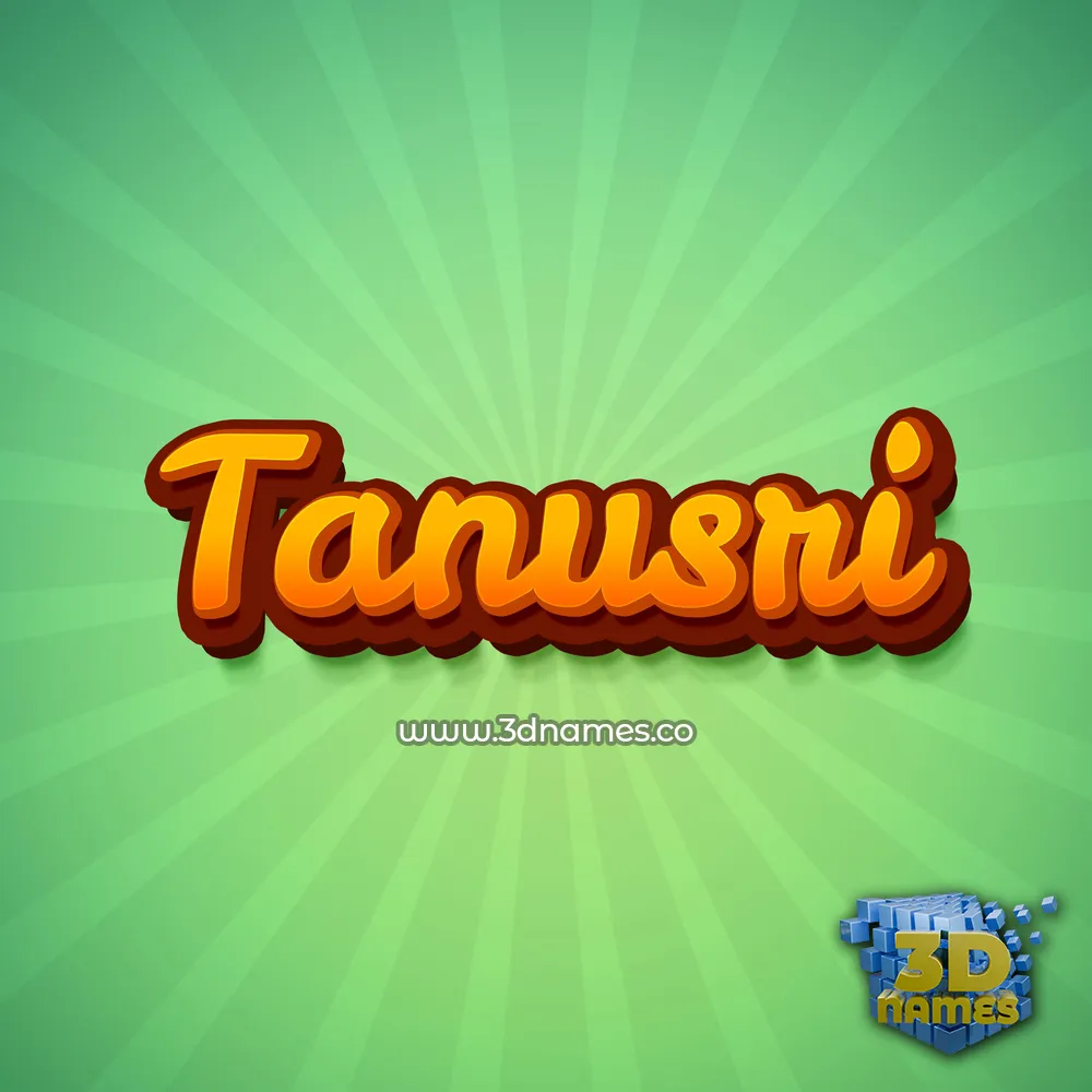 tanusri in Green Rays style - 3D name wallpaper