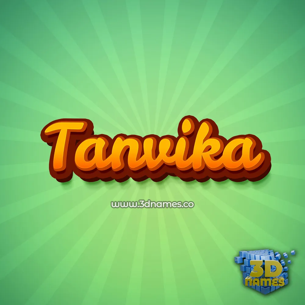 tanvika in Green Rays style - 3D name wallpaper