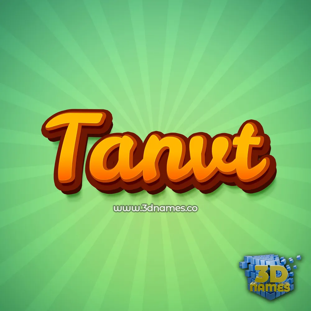 tanvt in Green Rays style - 3D name wallpaper