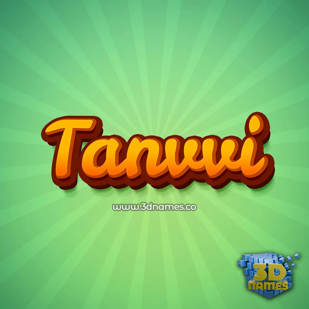 tanvvi in Green Rays style - 3D name wallpaper