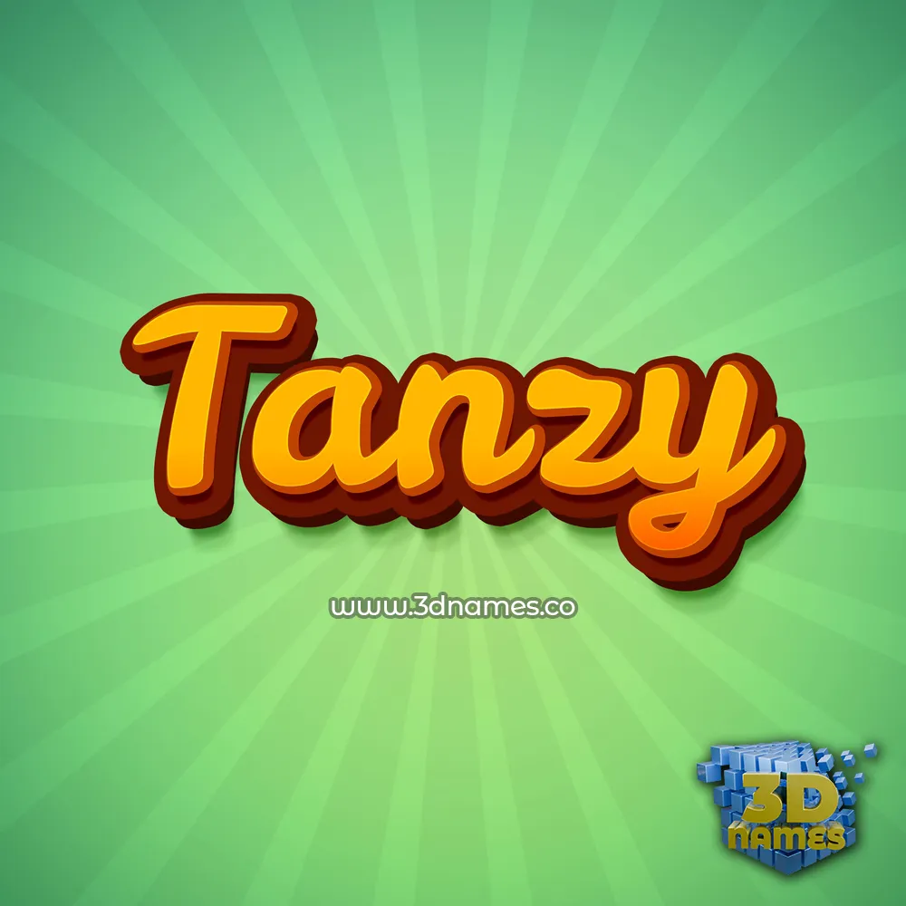 tanzy in Green Rays style - 3D name wallpaper