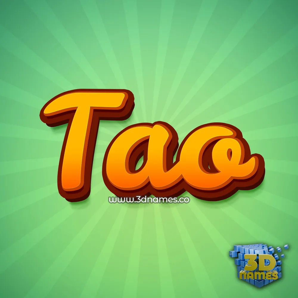 tao in Green Rays style - 3D name wallpaper