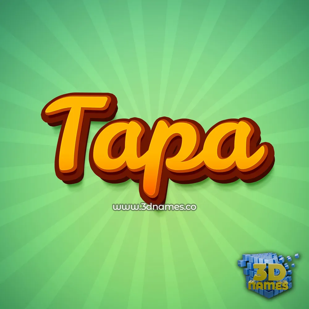 tapa in Green Rays style - 3D name wallpaper
