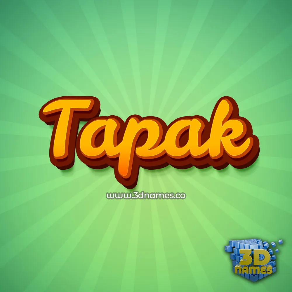 tapak in Green Rays style - 3D name wallpaper