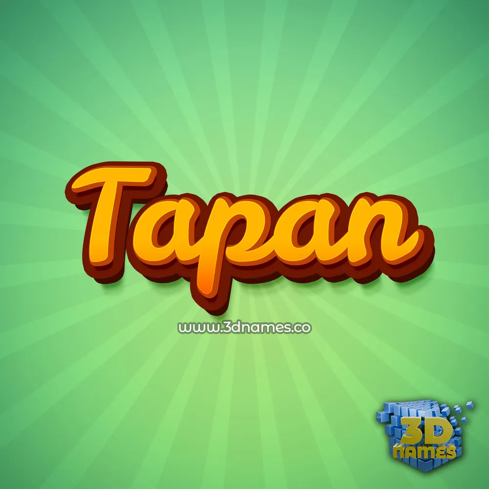 tapan in Green Rays style - 3D name wallpaper
