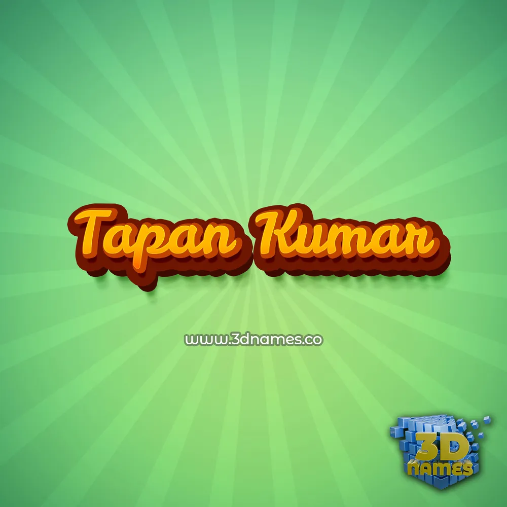 tapan kumar in Green Rays style - 3D name wallpaper