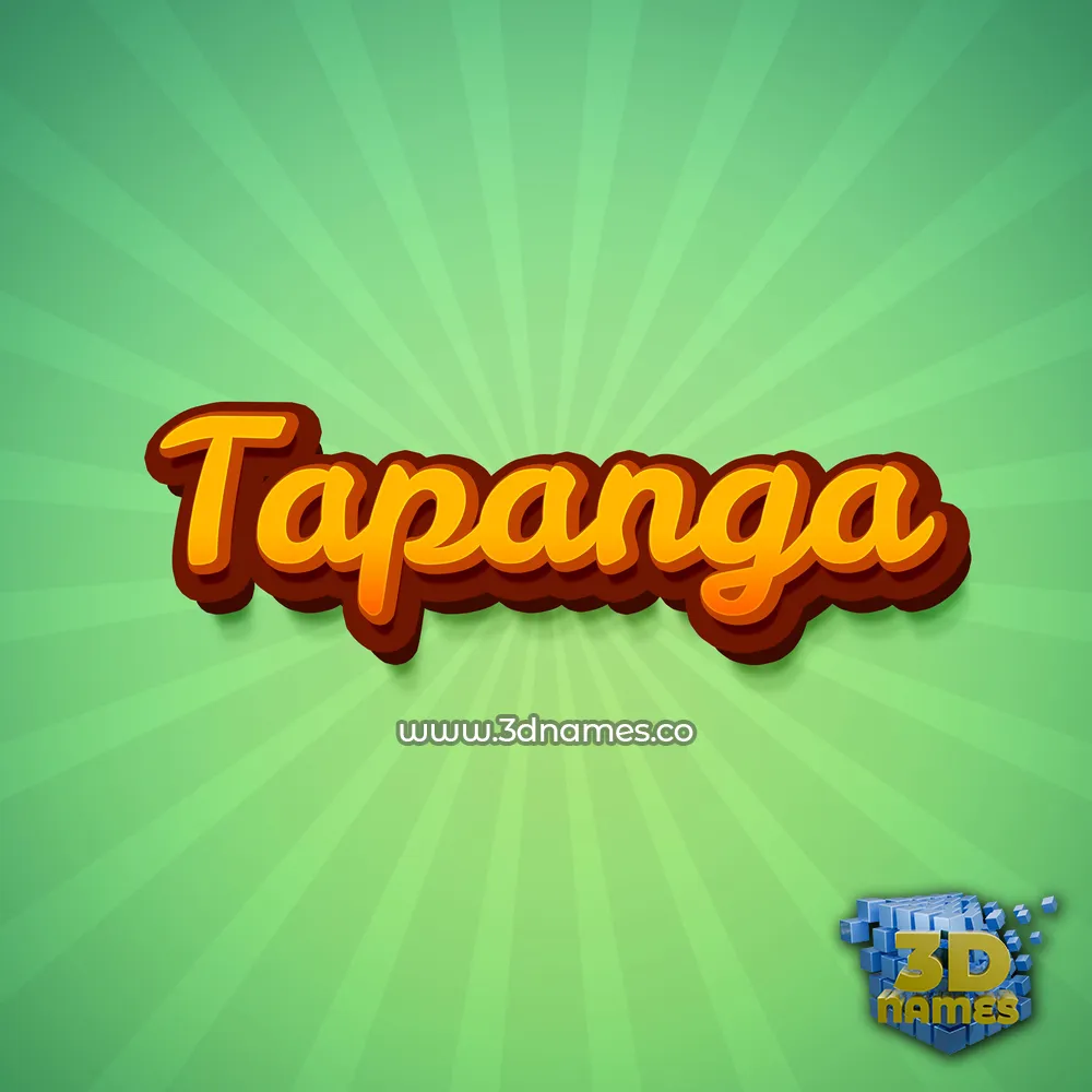 tapanga in Green Rays style - 3D name wallpaper
