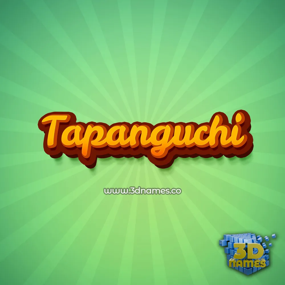 tapanguchi in Green Rays style - 3D name wallpaper