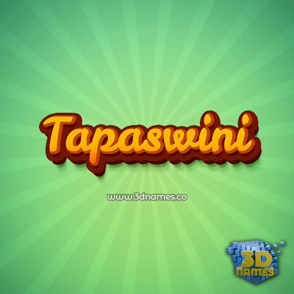tapaswini in Green Rays style - 3D name wallpaper