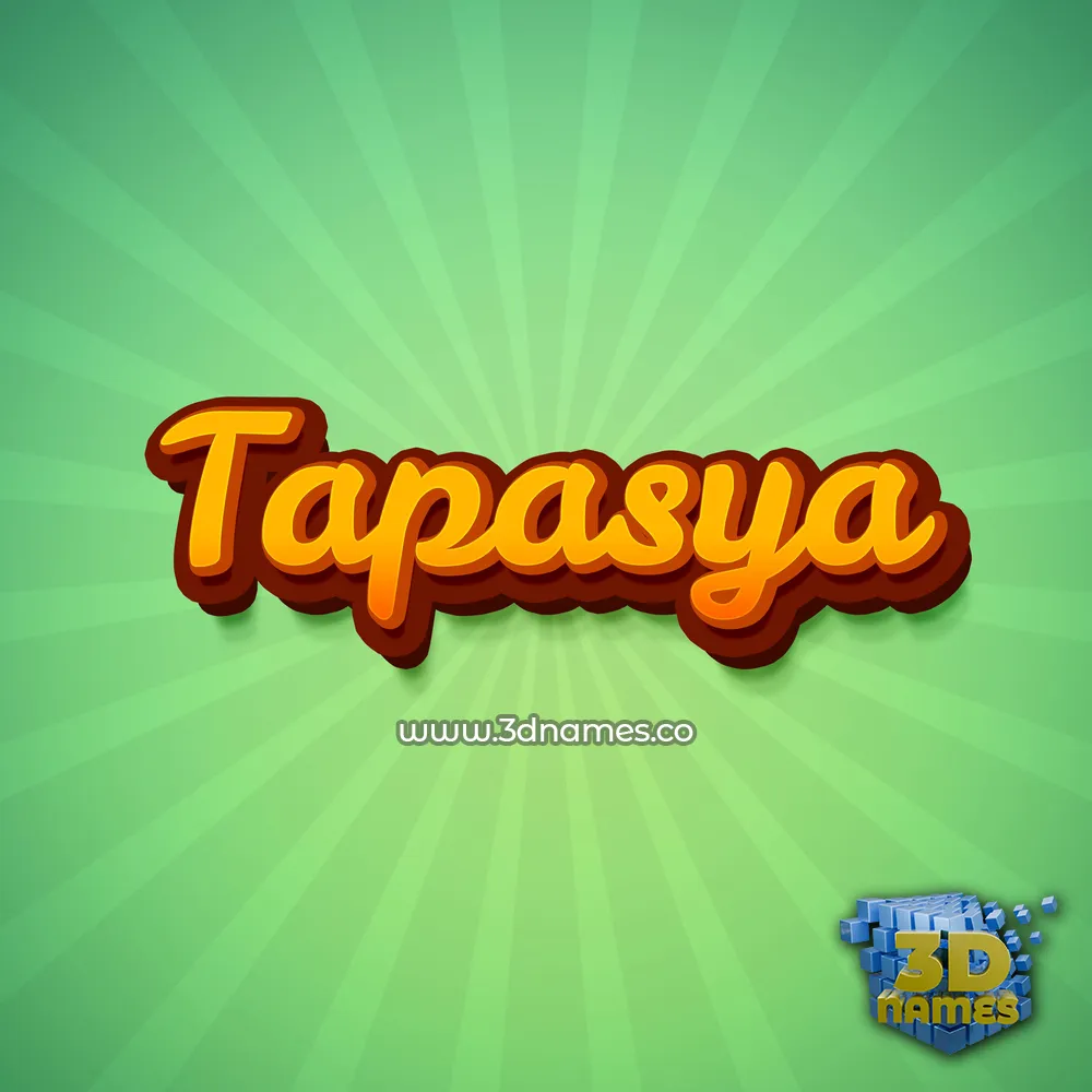 tapasya in Green Rays style - 3D name wallpaper