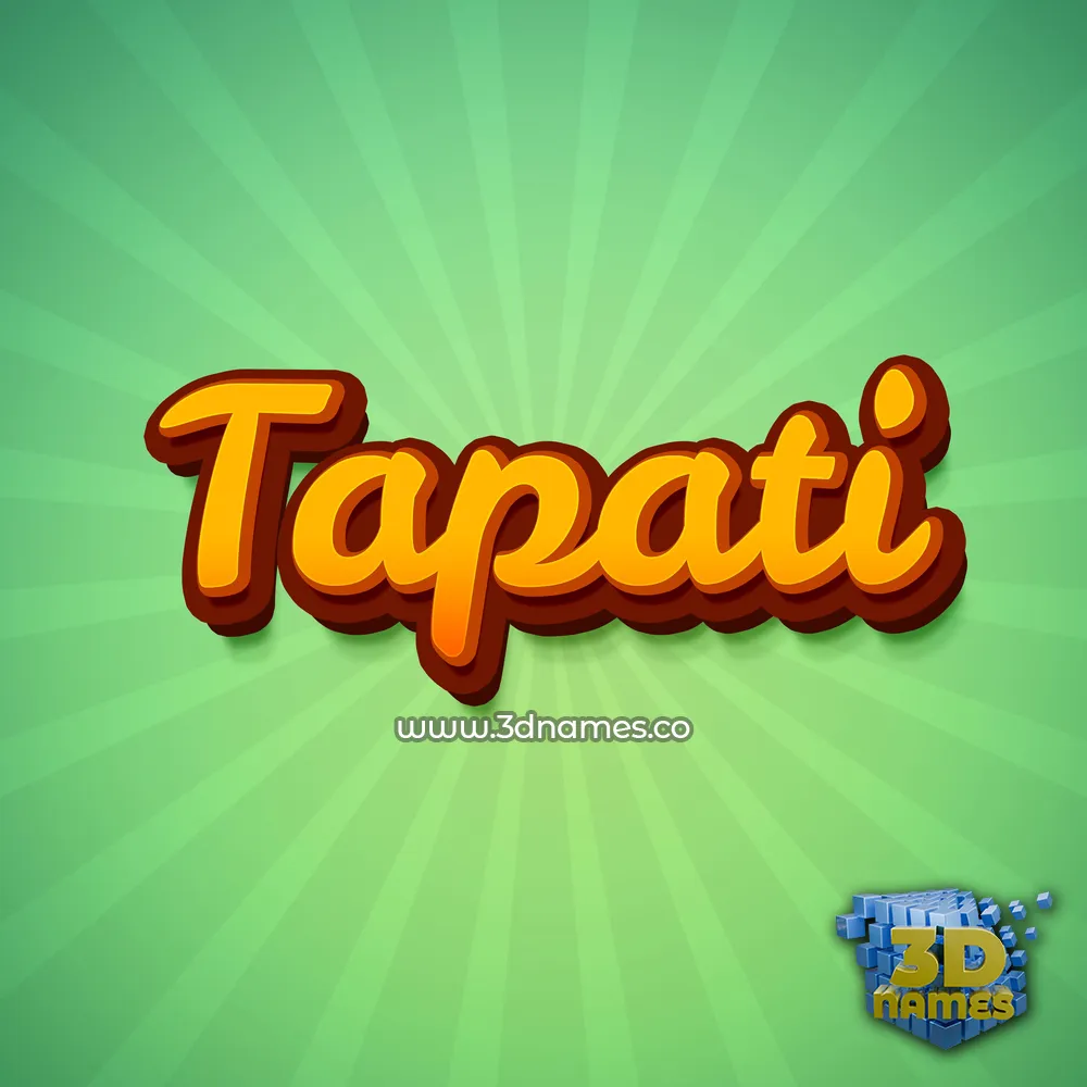 tapati in Green Rays style - 3D name wallpaper