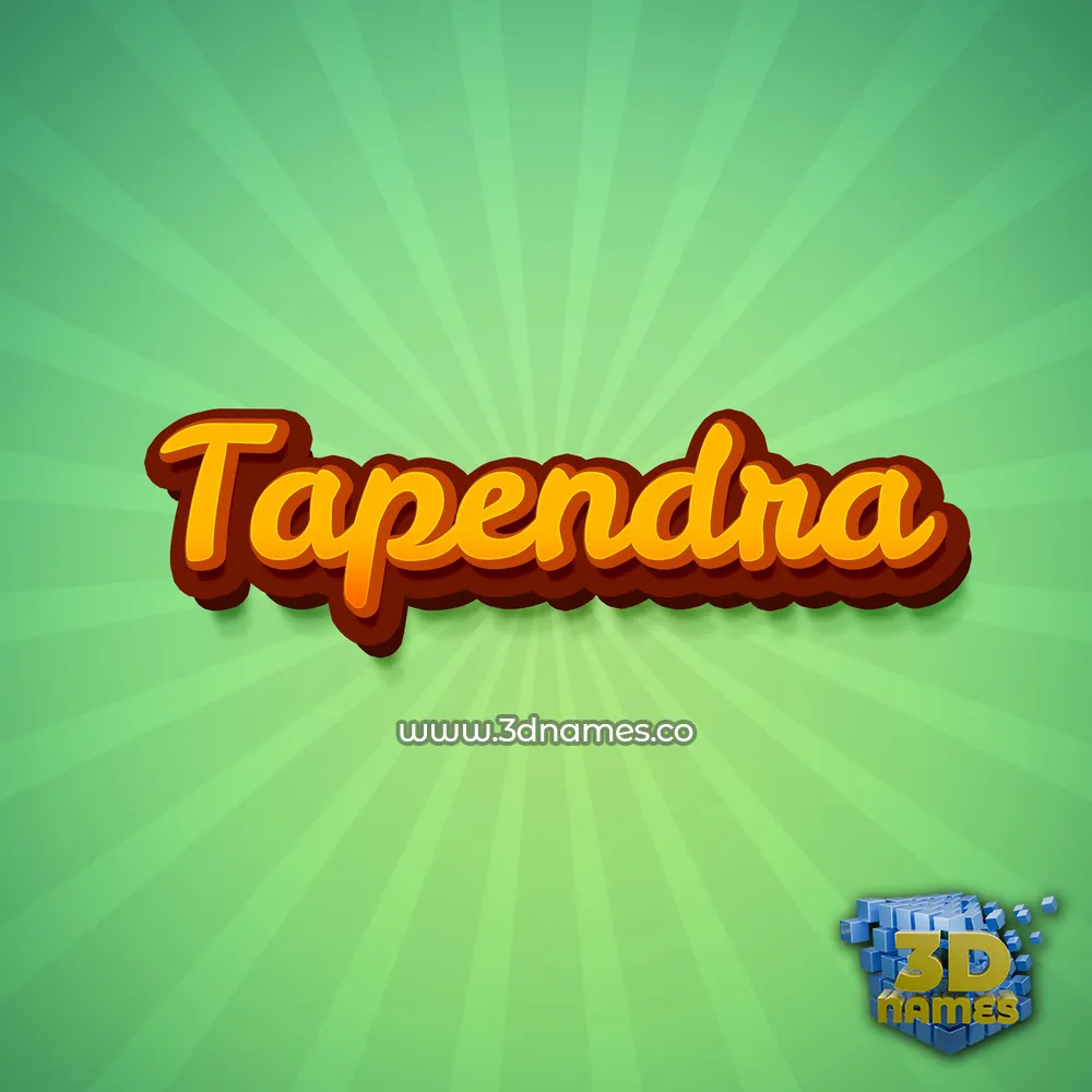 tapendra in Green Rays style - 3D name wallpaper