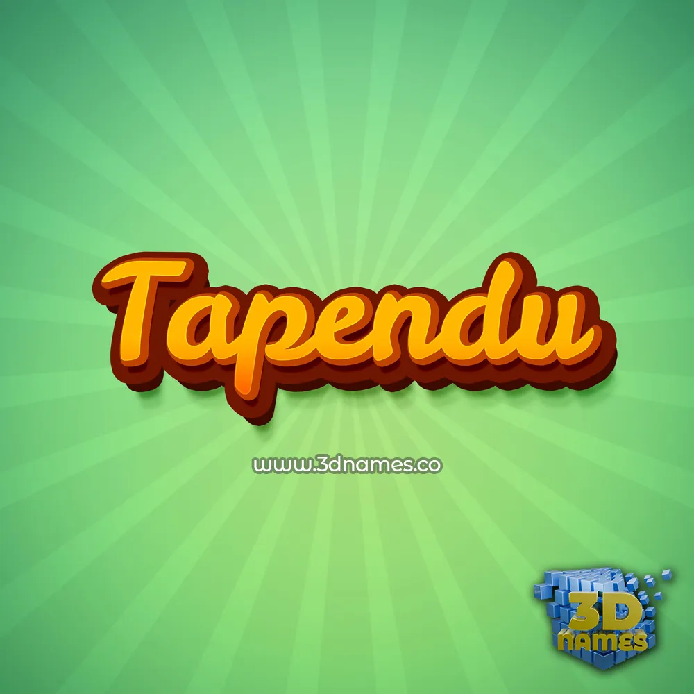 tapendu in Green Rays style - 3D name wallpaper