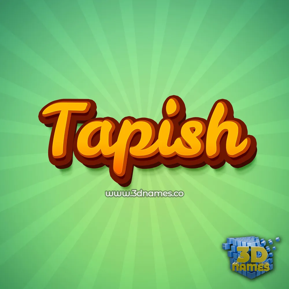 tapish in Green Rays style - 3D name wallpaper