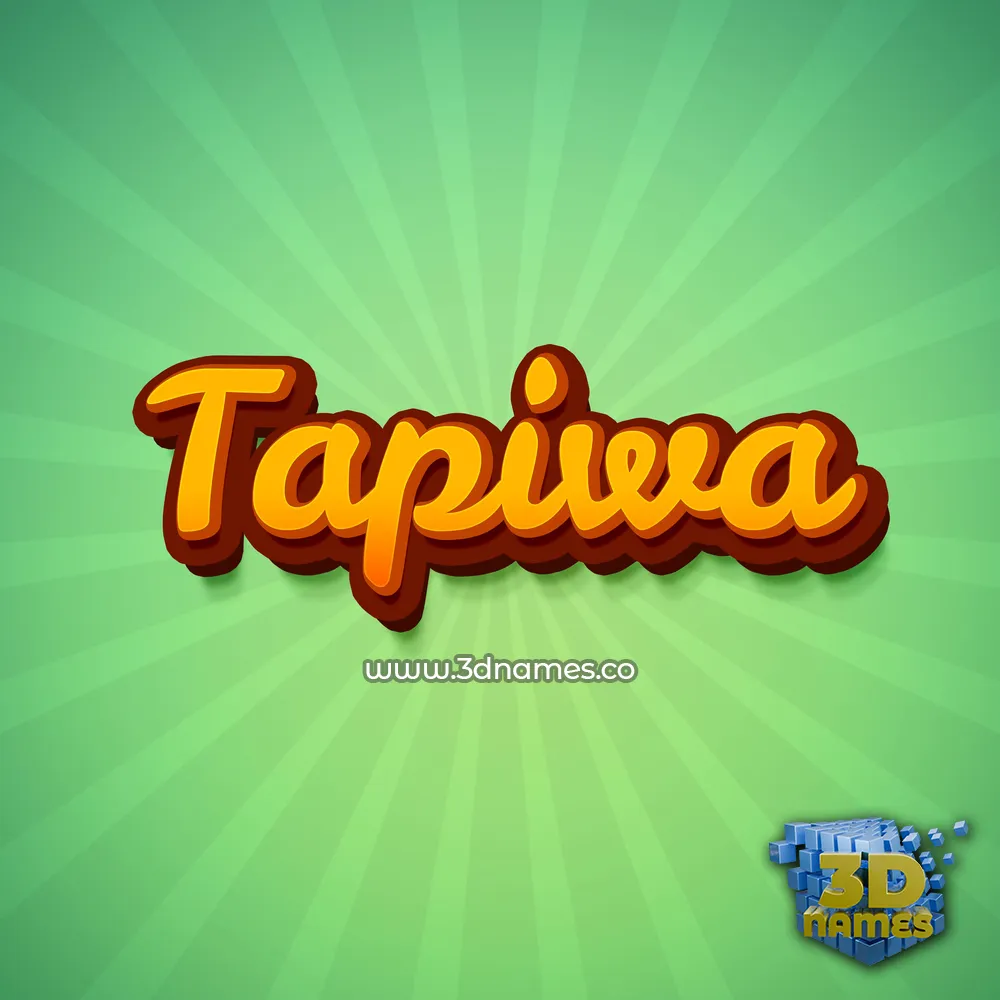 tapiwa in Green Rays style - 3D name wallpaper
