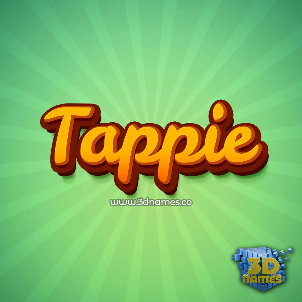 tappie in Green Rays style - 3D name wallpaper