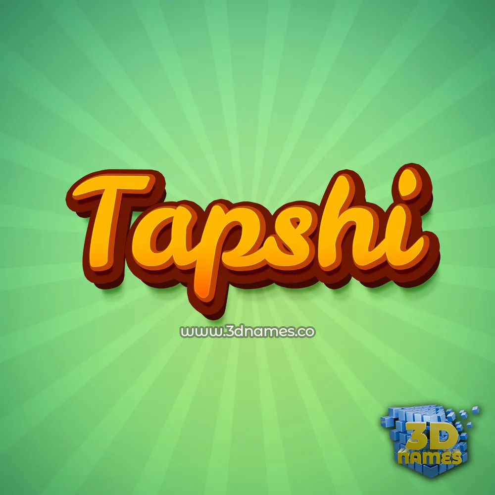 tapshi in Green Rays style - 3D name wallpaper