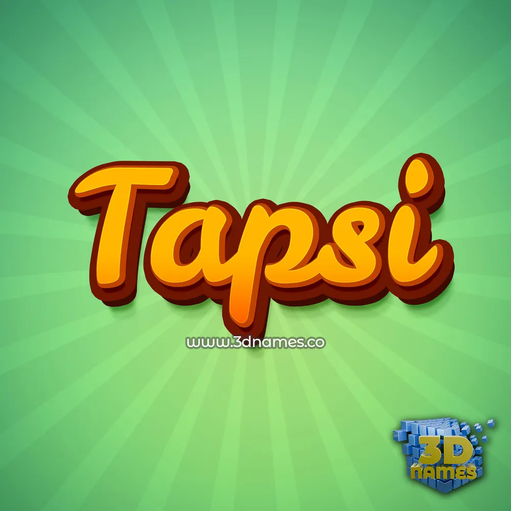 tapsi in Green Rays style - 3D name wallpaper