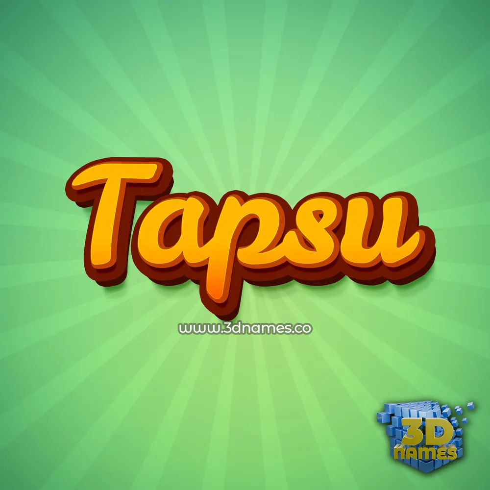 tapsu in Green Rays style - 3D name wallpaper