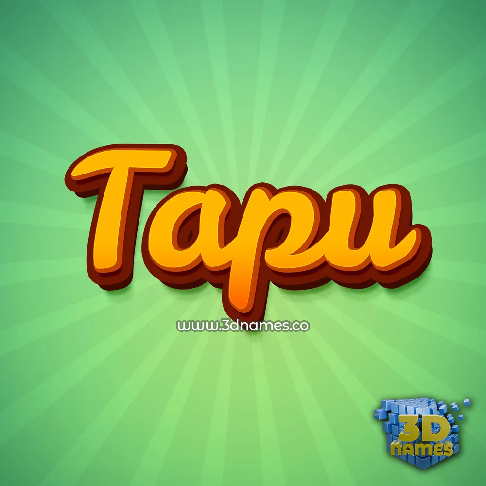 tapu in Green Rays style - 3D name wallpaper