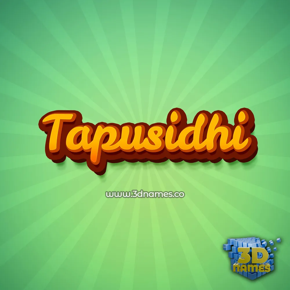tapusidhi in Green Rays style - 3D name wallpaper