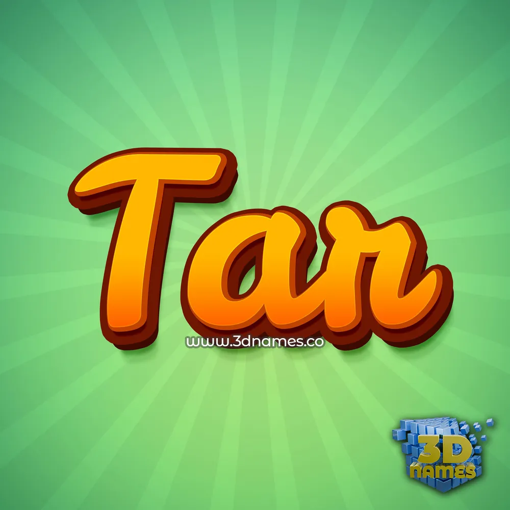 tar in Green Rays style - 3D name wallpaper