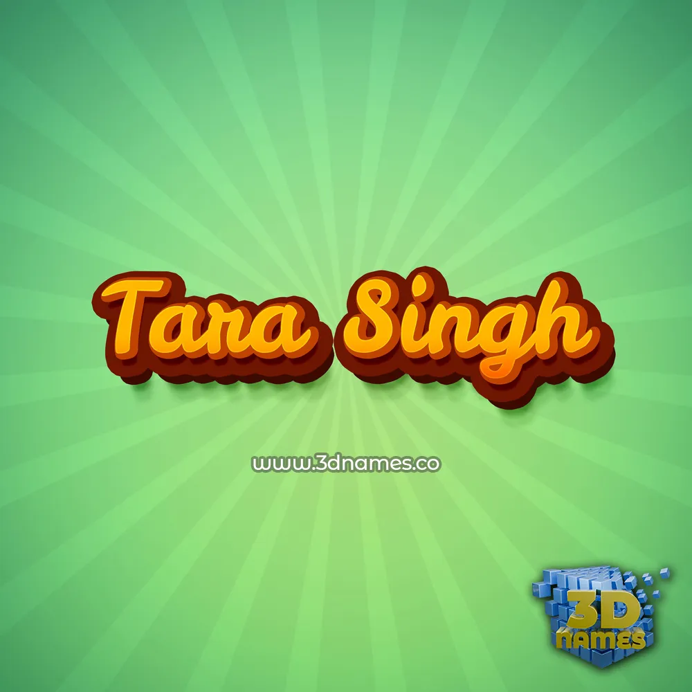 tara singh in Green Rays style - 3D name wallpaper