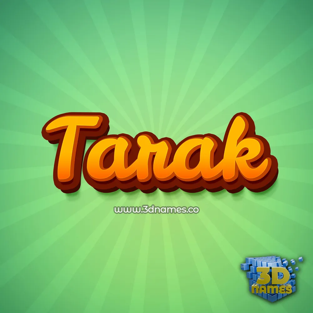 tarak in Green Rays style - 3D name wallpaper