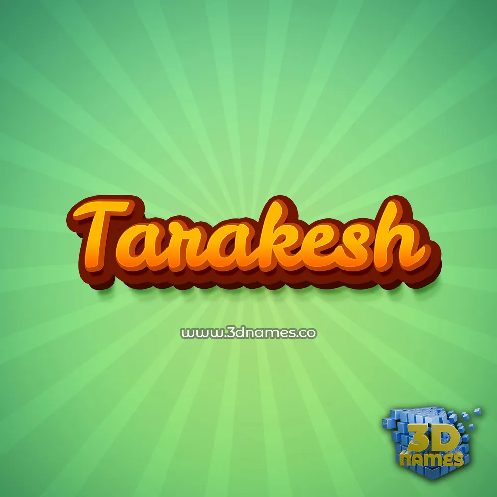 tarakesh in Green Rays style - 3D name wallpaper