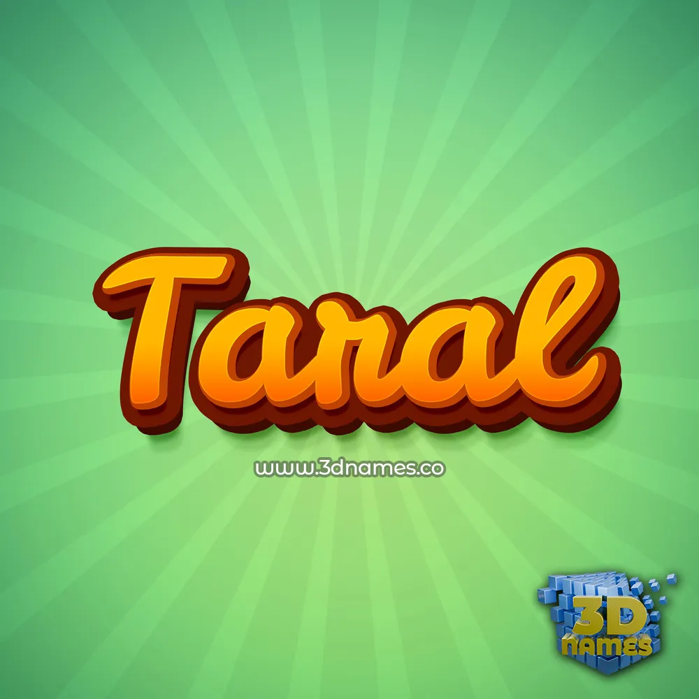 taral in Green Rays style - 3D name wallpaper
