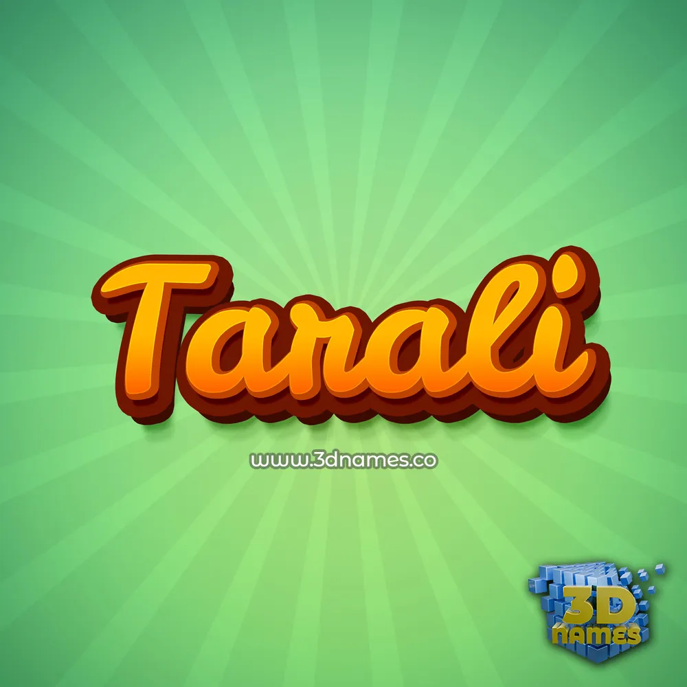 tarali in Green Rays style - 3D name wallpaper