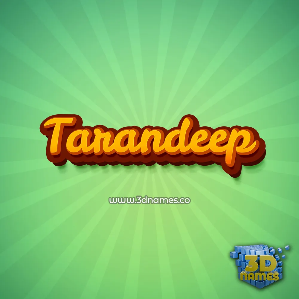 tarandeep in Green Rays style - 3D name wallpaper