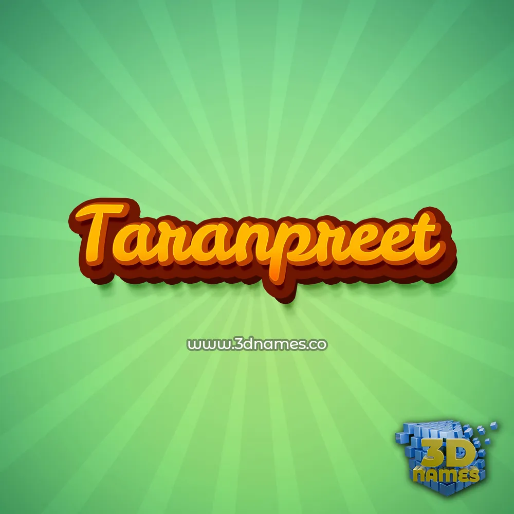 taranpreet in Green Rays style - 3D name wallpaper