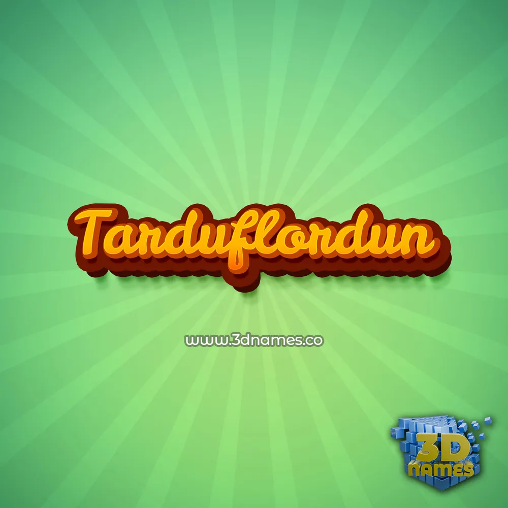 tarduflordun in Green Rays style - 3D name wallpaper