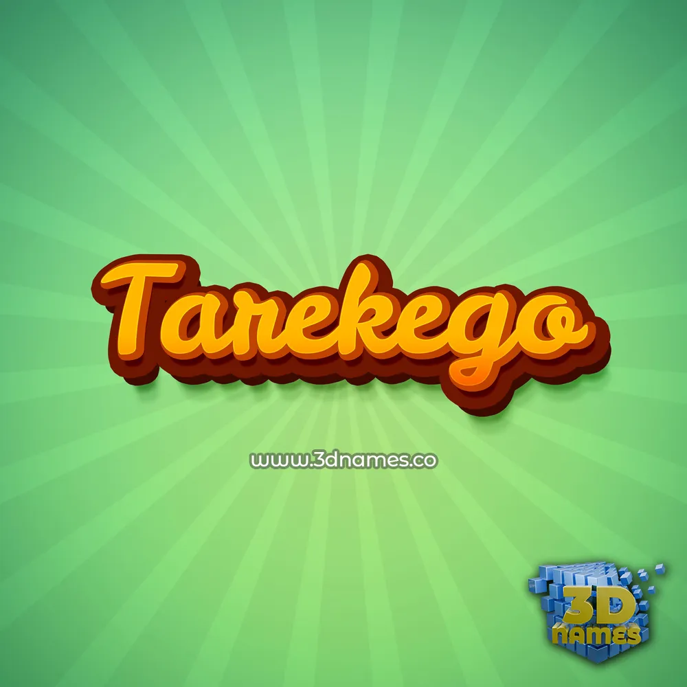 tarekego in Green Rays style - 3D name wallpaper