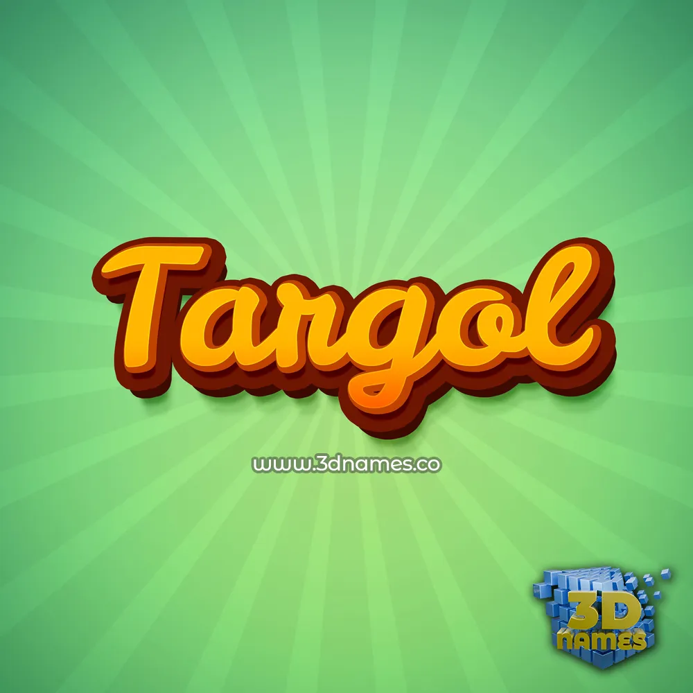 targol in Green Rays style - 3D name wallpaper