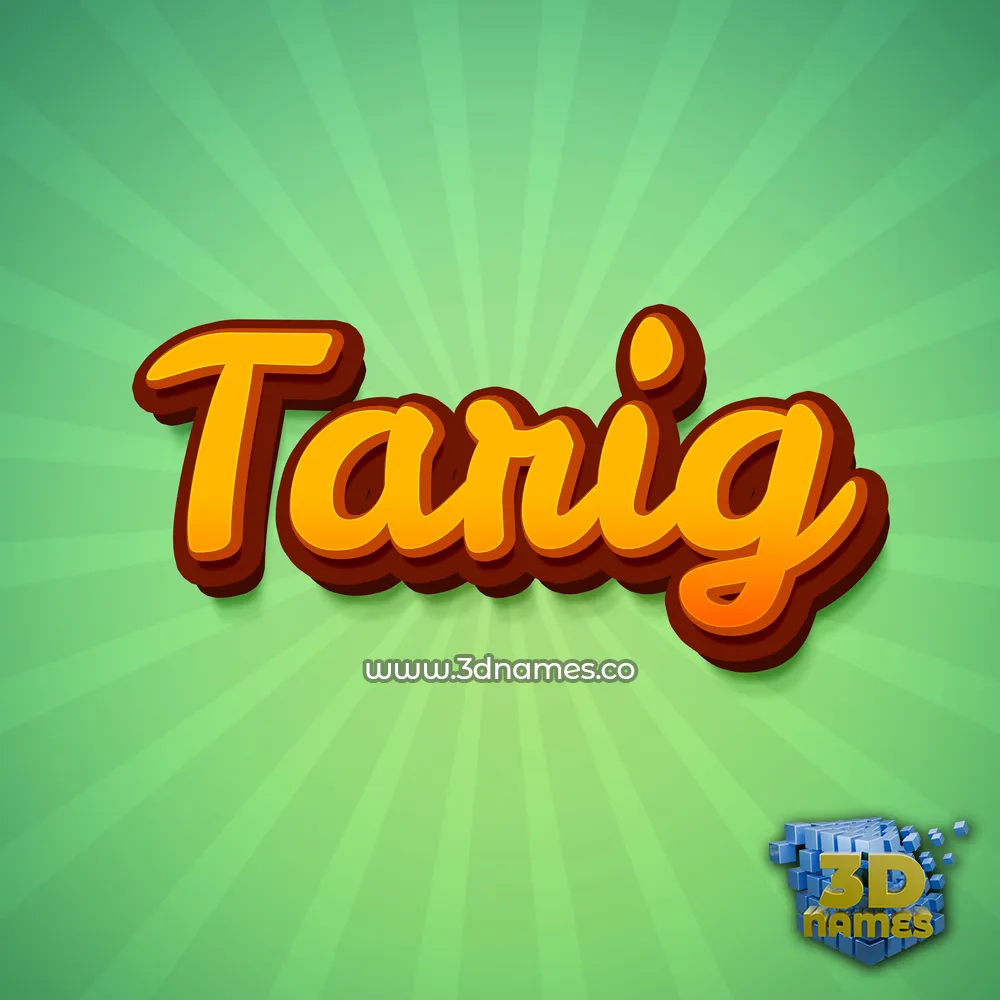 tarig in Green Rays style - 3D name wallpaper