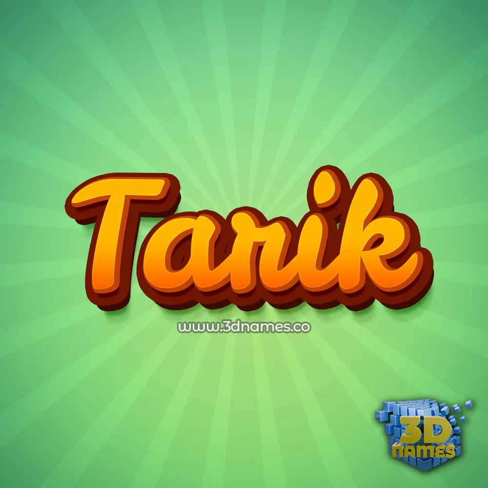 tarik in Green Rays style - 3D name wallpaper