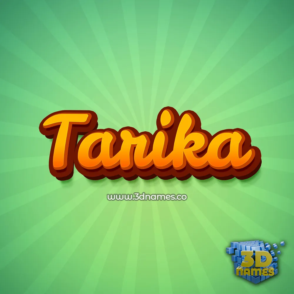 tarika in Green Rays style - 3D name wallpaper